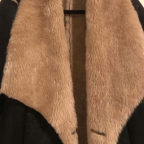 Like New Neiman Marcus Faux Fur/ Suede Coat - Picture 2 of 8